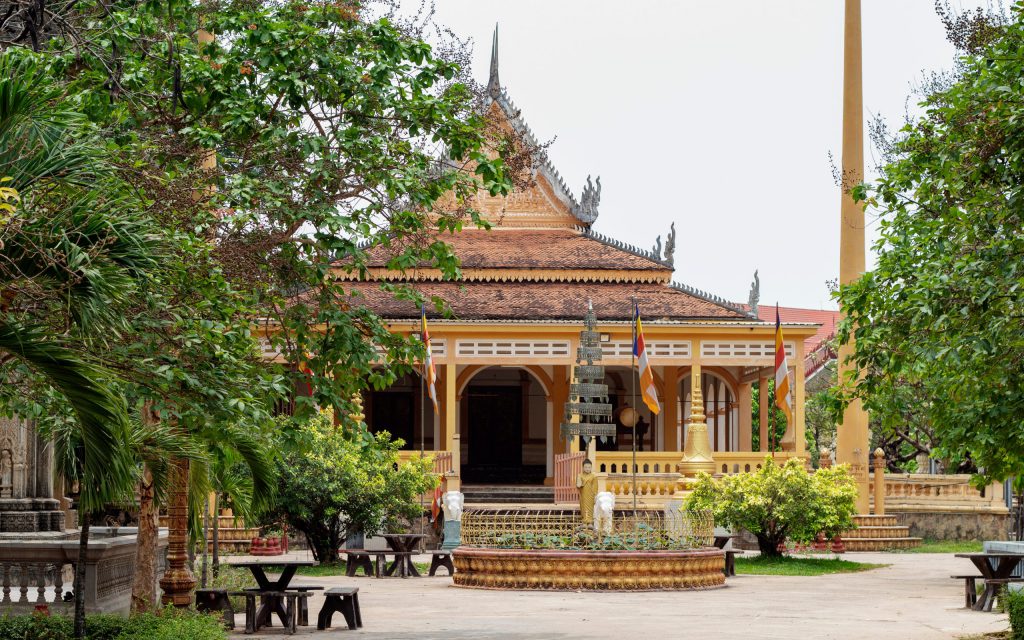 Buddhist,Architecture,In,Wat,Damnak,Pagoda,,Siem,Reap,,Cambodia.,Traditional
