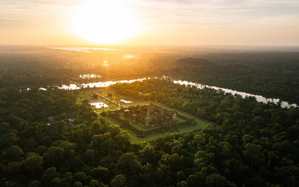 Beautiful,High,Quality,Drone,Photo,Of,Angkor,Wat,Temple,At